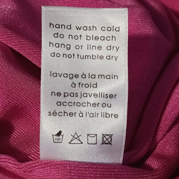 Naked Wardrobe Strapless‎ Side Cutout Midi Dress Bright Pink Womens Size 2X - Picture 13 of 13